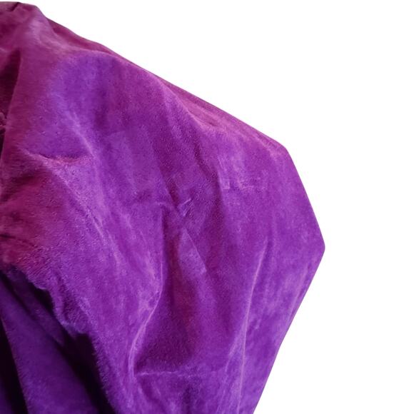 Vintage Chicos Fuchsia Purple Suede Jacket Womens 2 Button Size 2 (L) - Picture 6 of 6